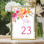 Numéro De Table Fleurs vives Festives Fête des mariées d'agrumes f<br><div class="desc">Élégant éditable facile à utiliser modèles mariage, plus d'articles (invitations, rsvp, cartes de remerciements, papeterie & décoration) avec le même design sont disponibles dans le magasin. Pour plus de personnalisation, cliquez sur "Personnaliser ce modèle", puis sur "Modifier à l'aide de l'outil de conception". Si vous avez besoin d'aide ou d'articles...</div>