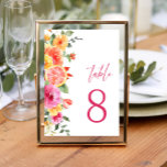 Numéro De Table Fleurs vives Festives Fête des mariées d'agrumes f<br><div class="desc">Élégant éditable facile à utiliser modèles mariage, plus d'articles (invitations, rsvp, cartes de remerciements, papeterie & décoration) avec le même design sont disponibles dans le magasin. Pour plus de personnalisation, cliquez sur "Personnaliser ce modèle", puis sur "Modifier à l'aide de l'outil de conception". Si vous avez besoin d'aide ou d'articles...</div>