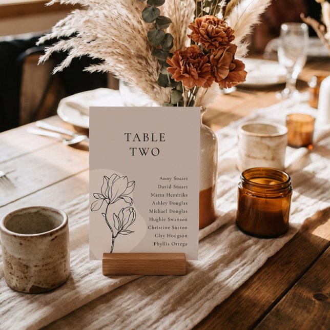 Numéro de table floral bohème MODIFIABLE (Créateur téléchargé)