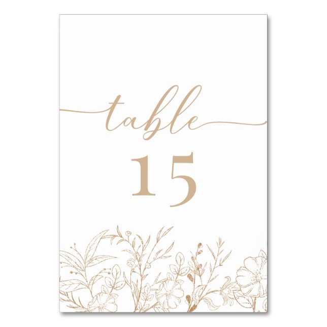 Numéro De Table Floral Boho Mariage (Par défaut)