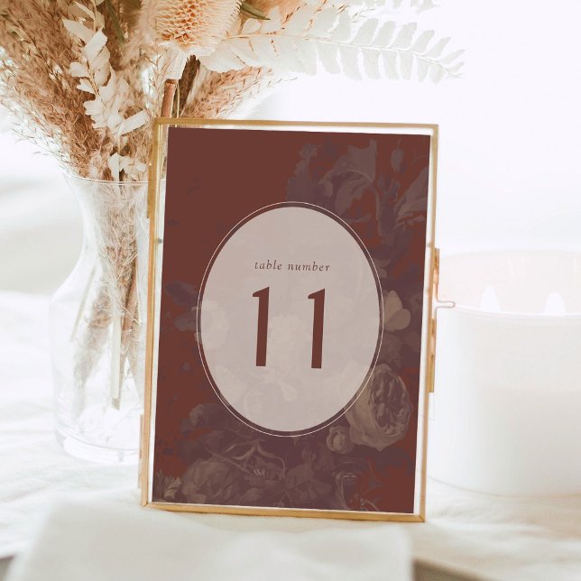 Numéro de table floral Boho rustique élégant en te (Créateur téléchargé)