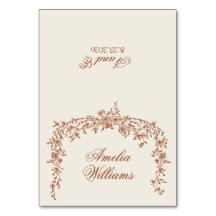 Floral Burnt Orange Beige Boho Terracotta Wedding