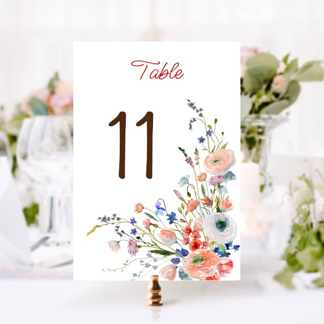 Numéro de table floral élégant (Créateur téléchargé)