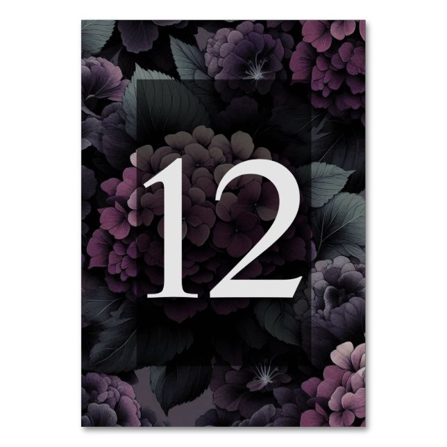 Numéro De Table Floral Moody violet (Par défaut)