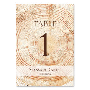 Numéro De Table Fond imitation bois sur mesure mariage rustique pe