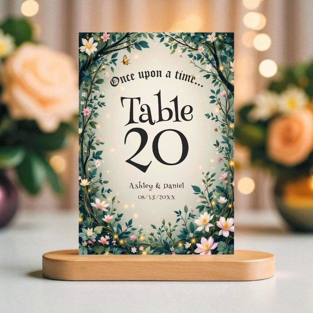 Numéro De Table Forêt enchantée Forêt Florale Mariage (Créateur téléchargé)