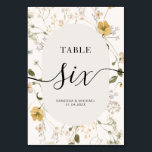 Numéro De Table framboise à fleurs fleur sauvage rustique numéro d<br><div class="desc">cadre bohème rustique fleur sauvage et joli script</div>