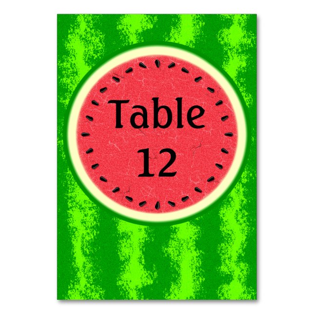 Numéro De Table Fruit d'été de la tranche de pastèque à la croûte (Par défaut)