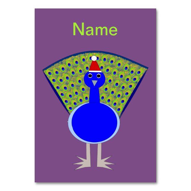 Numéro De Table Funny Christmas Peacock Personnalisé (Par défaut)
