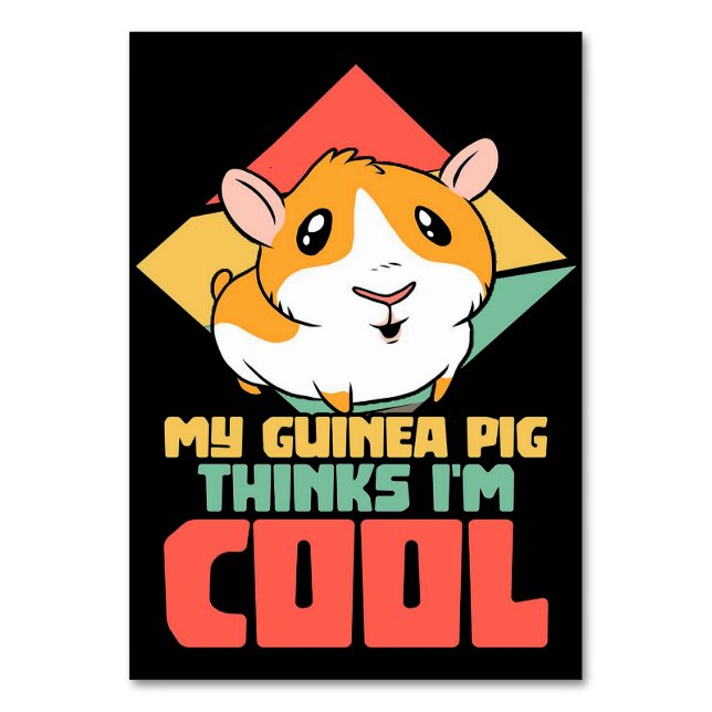 Numéro De Table Funny Guinea Pig Rodent Perfect Gift Ideas (Par défaut)