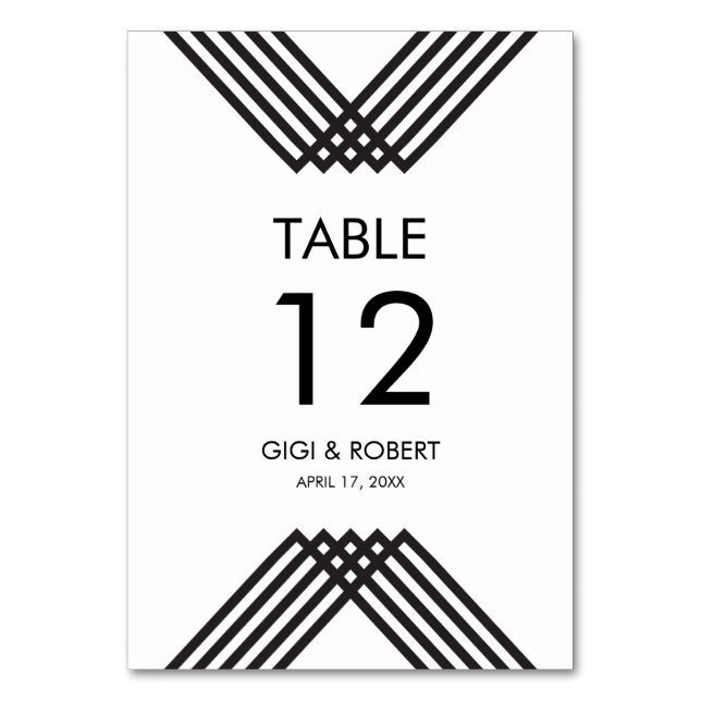 Numéro De Table Gammes Luxe (Par défaut)