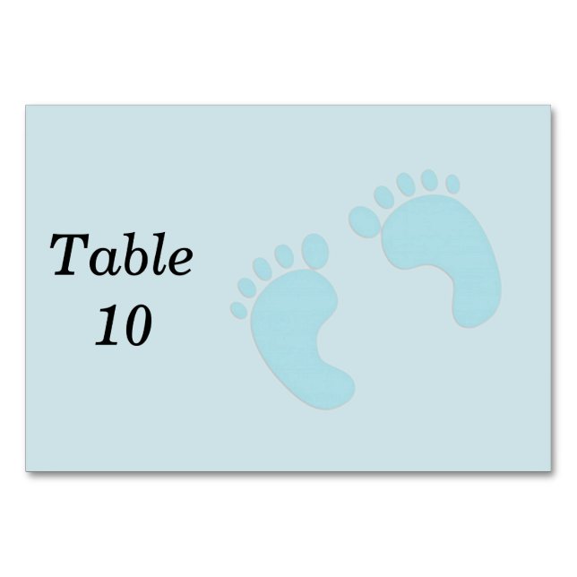 Numéro De Table Garçon pieds bébé (Devant)