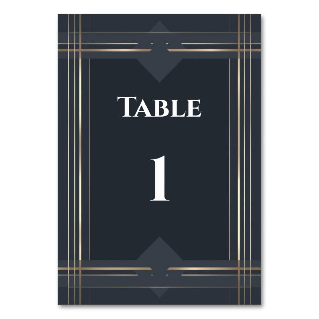Numéro de table géométrique moderne – Mariage & Év (Par défaut)