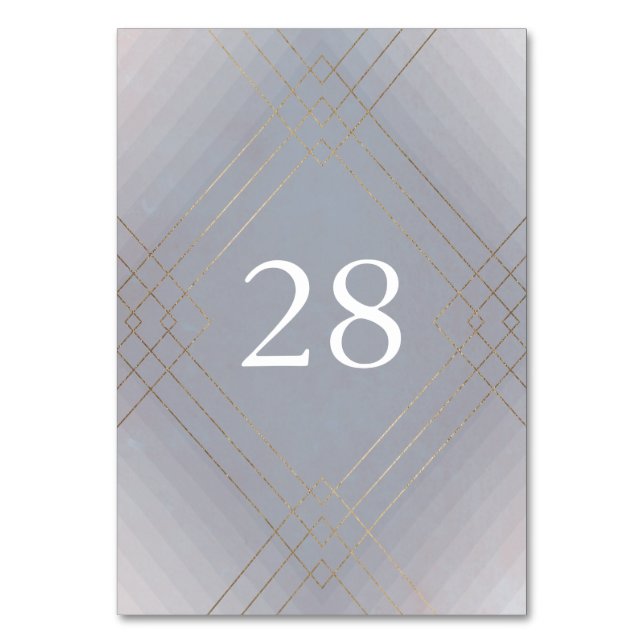 Numéro De Table Gold Grey Elegance Diamond Geo Deco Mariage (Par défaut)