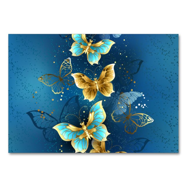 Numéro De Table Golden butterflies (Devant)