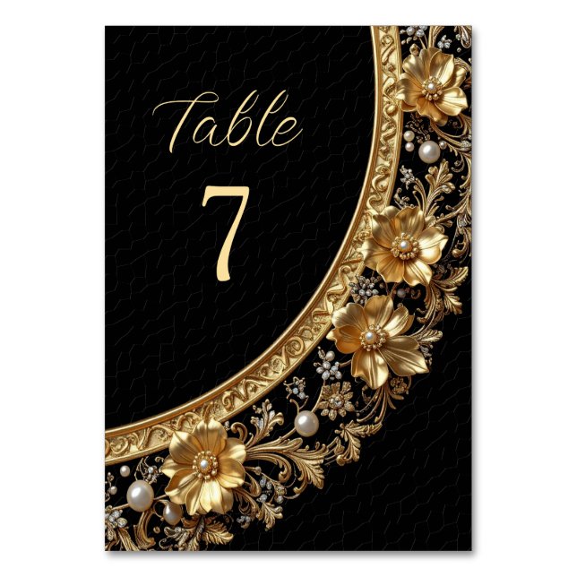 Numéro De Table Golden Ornate Frame Table Number (Par défaut)