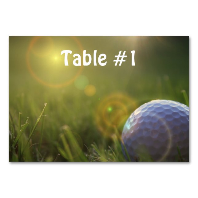 Numéro De Table Golf le jour du soleil (Devant)