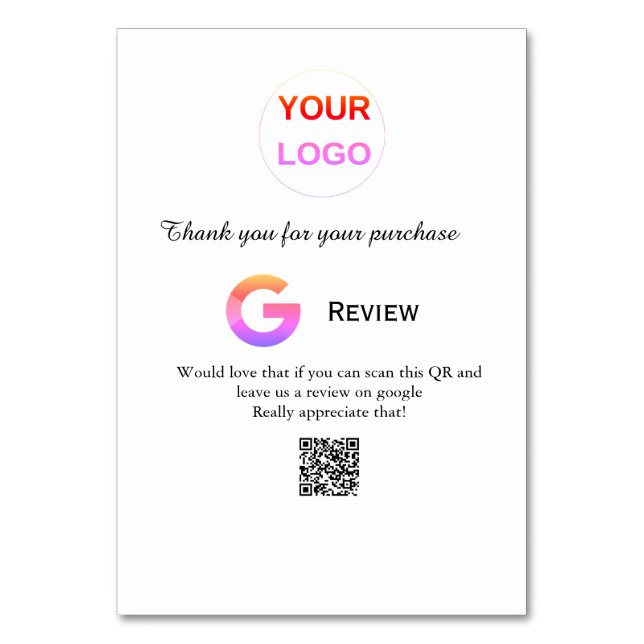 Numéro De Table Google examen logo de l'entreprise Analyser QR exa (Par défaut)