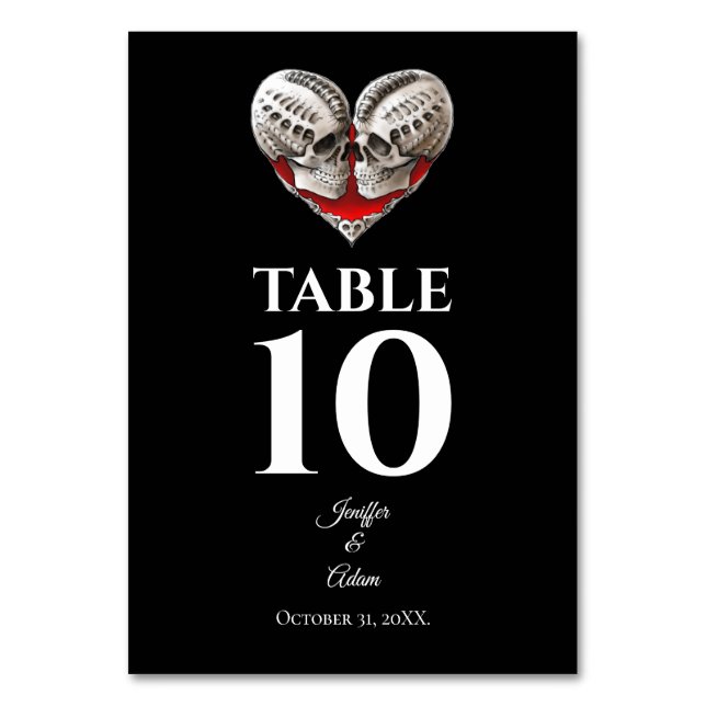 Numéro De Table Gothic Halloween Alternative Wedding (Par défaut)