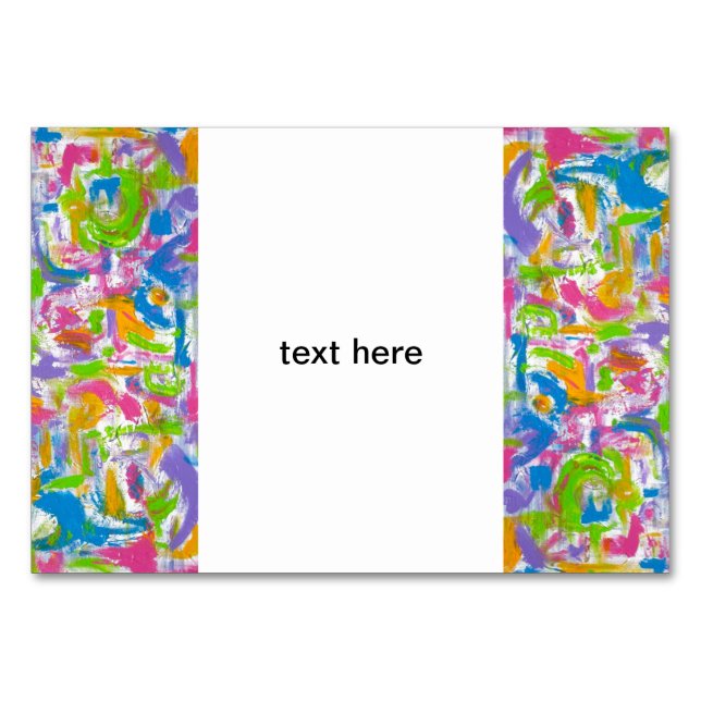 Numéro De Table Graffiti de Neon - Art Abstrait (Devant)