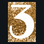 Numéro De Table Grand nombre moderne Faux Gold Parties scintillant<br><div class="desc">Créez vos propres numéros de table mariage. Trendy vraiment gros chiffres. Pour les mariages plus grands avec plus de tables, vous pouvez changer la taille de la police. Vous pouvez également choisir une couleur ou une face de police différente pour convenir à votre suite de mariages ou à un événement...</div>