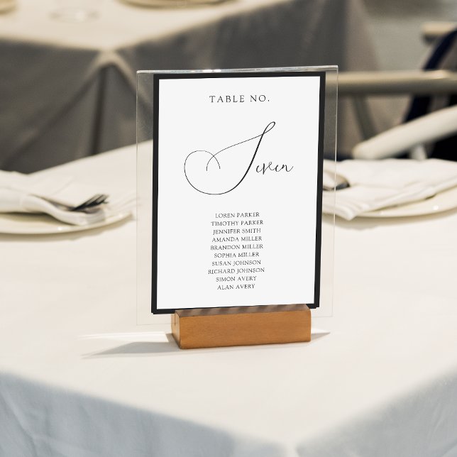 Numéro De Table Graphique de placement de mariage avec écriture à  (Créateur téléchargé)