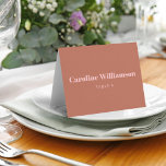 Numéro De Table Gras Terracotta Pink Typographie personnalisée Car<br><div class="desc">Typographie rose vif en terre cuite et en rose vierge Carte de table personnalisée</div>