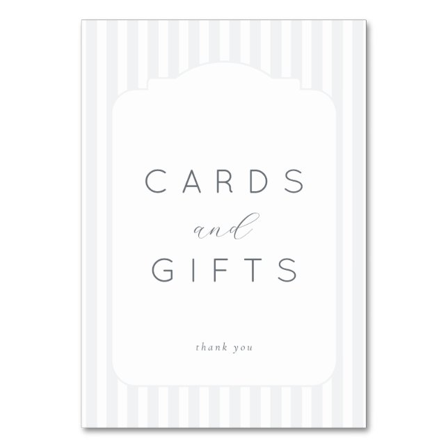 Numéro De Table Grateful Gray Minimalist Thank You Card (Par défaut)