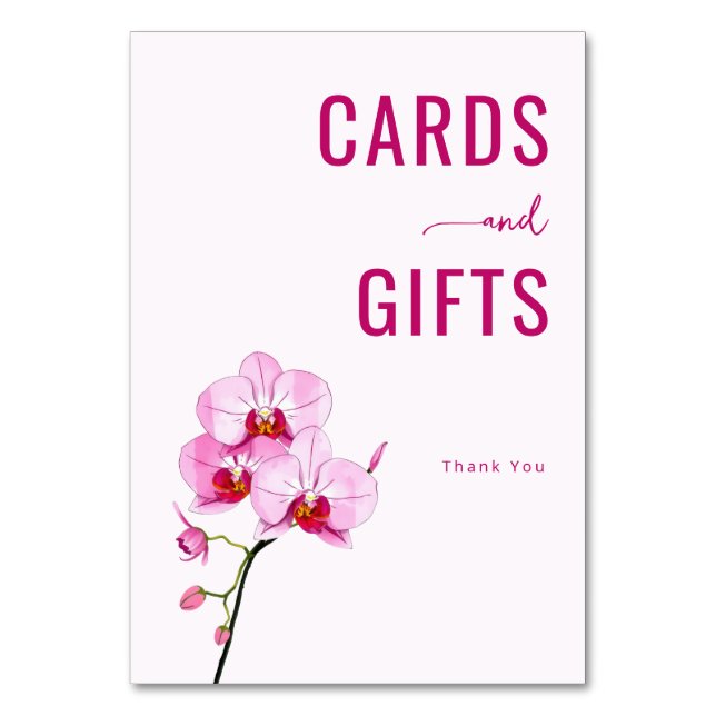 Numéro De Table Grateful Magenta Floral Orchid (Par défaut)