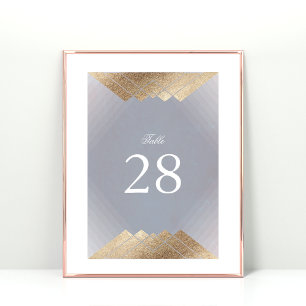 Numéro De Table Gray Déco Gatsby Mariage
