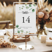 30 Numéros De Table Mariage 1-30 - Double Face Eucalyptus - 10,2x15,2 Cm - Décoration Élégante Réception, Anniversaire, Baptême