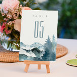 Numéro De Table Gris Blush Green Blue Mountains Pine Mariage<br><div class="desc">Si vous avez besoin d'une personnalisation supplémentaire,  n'hésitez pas à m'envoyer un message sur yellowfebstudio@gmail.com .</div>