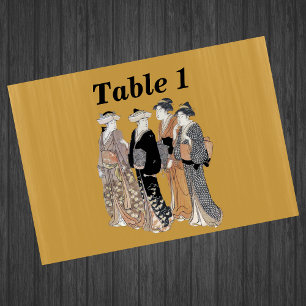 Numéro De Table Groupe japonais Vintage de femmes Geisha