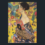 Numéro De Table Gustav Klimt Lady With Fan Art Nouveau Painting<br><div class="desc">Dame Gustav Klimt avec peintre Art Nouveau Fan Ce demi-portrait d'une belle femme montre un arrière - plan jaune avec des ornements asiatiques, des oiseaux colorés et des fleurs de lotus. La dame porte une robe dans le style d'un kimono imprimé des motifs d'une robe de dragon chinoise. Belle peinture...</div>