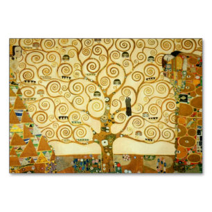 Numéro De Table Gustav Klimt L'Arbre De Vie Art Nouveau Vintage
