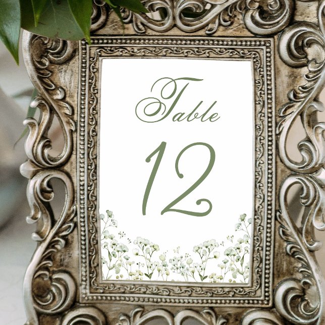 Numéro De Table Gypsophile (Créateur téléchargé)