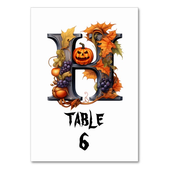 Numéro de table Halloween (Par défaut)