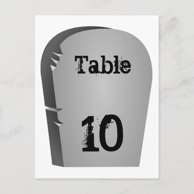 Numéro de table Halloween (Devant)