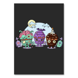 Numéro De Table Halloween de Cupcake Zombie