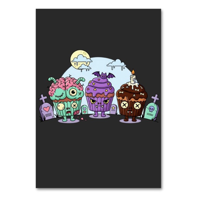 Numéro De Table Halloween de Cupcake Zombie (Par défaut)