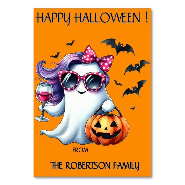 Numéro De Table Halloween Fille éffrayante (Par défaut)