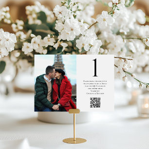 Numéro De Table Happy Couple Partage de photos Code QR