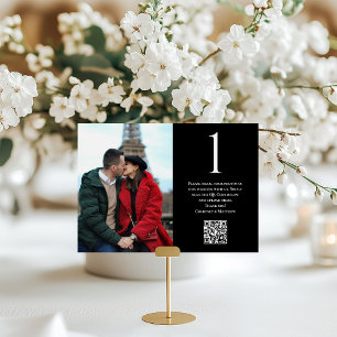 Numéro De Table Happy Couple Partage de photos Code QR
