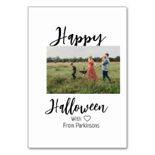 Numéro De Table Happy Halloween ajouter nom de famille photo noir