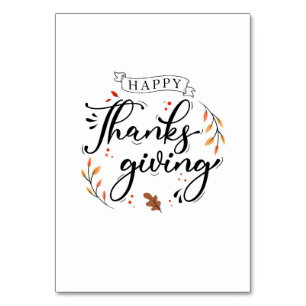 Numéro De Table Happy Thanksgiving