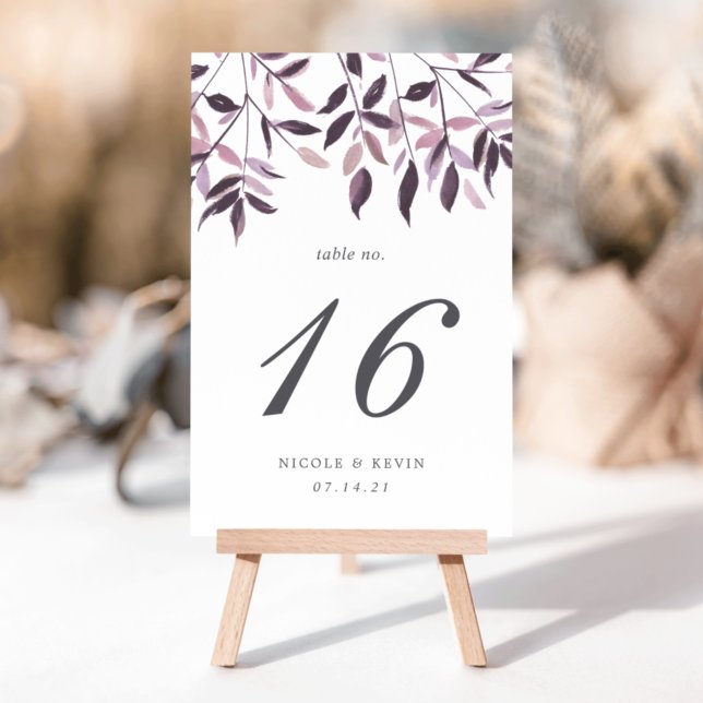 Numéro De Table Harvest Blush | Watercolor Table Number Card (Créateur téléchargé)
