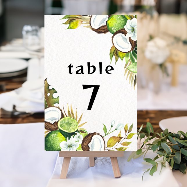 Numéro de table hawaïenne tropicale (Créateur téléchargé)