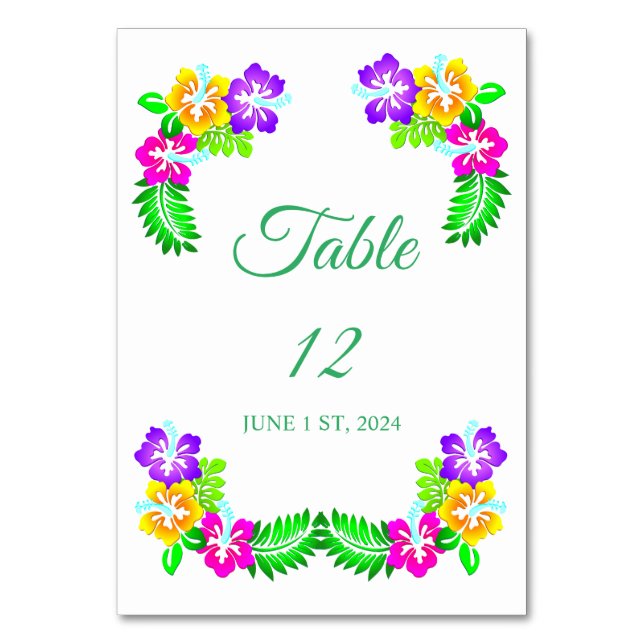 Numéro De Table Hibiscus tropical de Thunder_Cove (Par défaut)