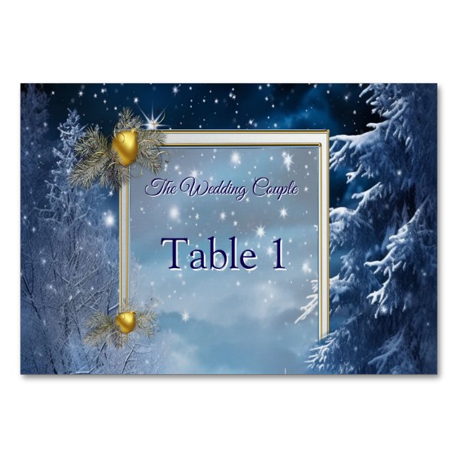 Numéro De Table HIVER dans un monde de conte de fées (Devant)
