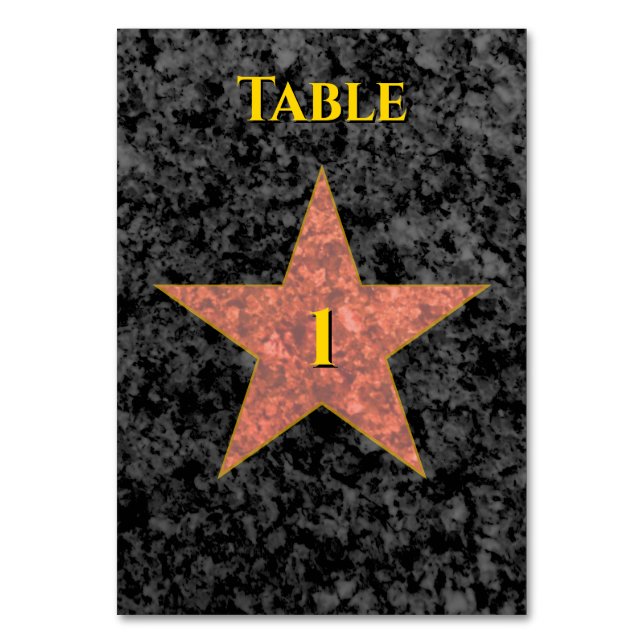 Numéro De Table Hollywood Star (Par défaut)
